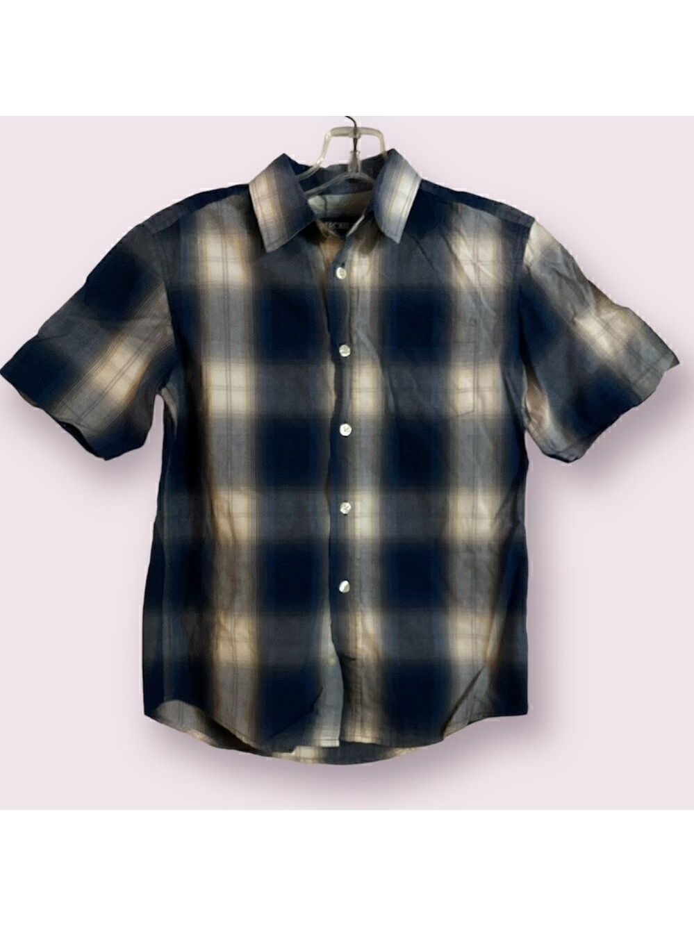 Cherokee Boys Button Down Shirt Short Sleeve Collared Medium